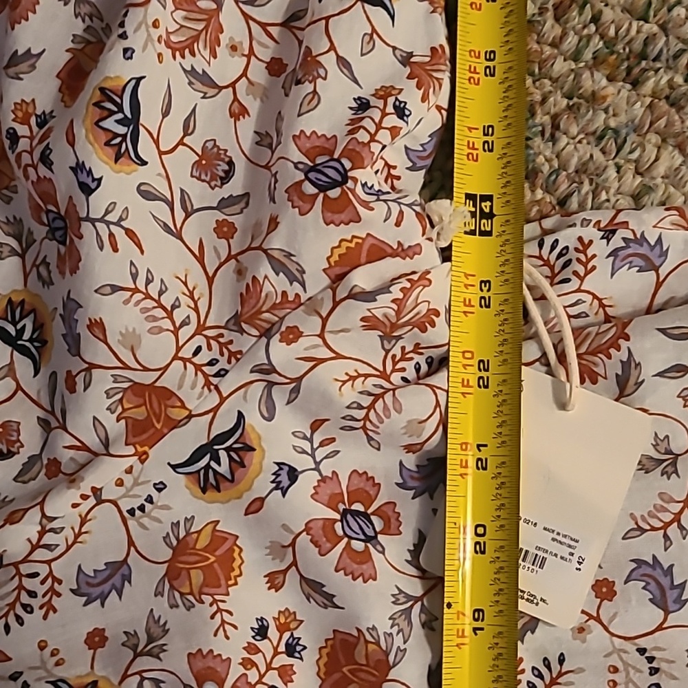 A.N.A. WOMEN'S RED & WHITE FLORAL PLUS SIZE PEASANT TOP SIZE 0X WOMAN - Picture 12 of 16